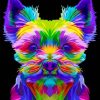 Colorful Yorkshire Terrier Paint By Numbers