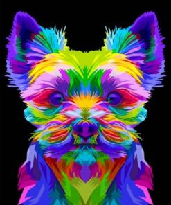 Colorful Yorkshire Terrier Paint By Numbers