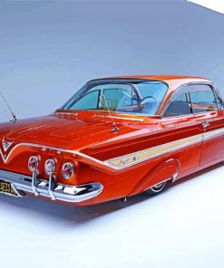 Red Chevy 1961 Impala Paint By Numbers