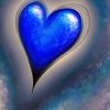 Blue Heart Abstract Paint By Numbers