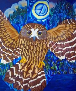 Morepork Brown Owl Paint By Numbers