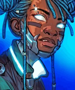 Black Woman Dreadlocks Paint By Numbers