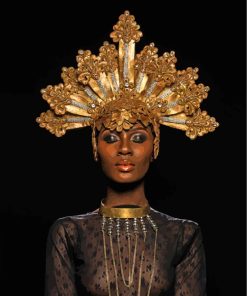 Elegant Black Woman Paint By Numbers