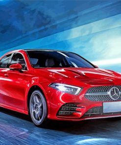 Red Mercedes Cars Paint By Numbers