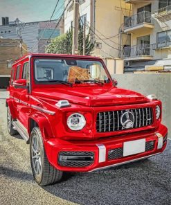 Red Mercedes Car Paint By Numbers