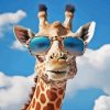 Fun Giraffe with Sunglasses Paint By Numbers