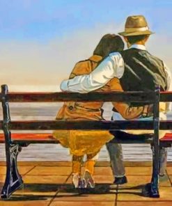 Romantic Beach Couple Paint By Numbers