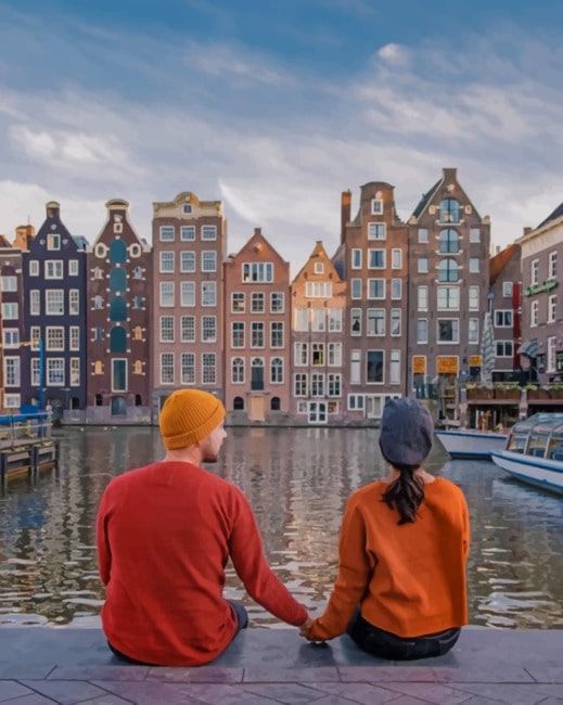 Finalizing Romantic Amsterdam Date artwork