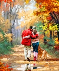 Romantic Autumn Stroll Paint By Numbers