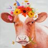 Flower Crown Cow Paint By Numbers