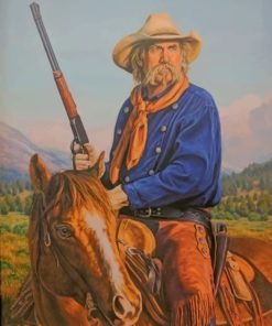 Vintage Cowboy Horseman Paint By Numbers