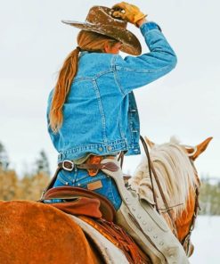 Cowgirl Horse Western Paint By Numbers
