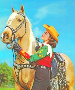Cowgirl and Horse Paint By Numbers
