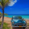 Cuba Beach Adventure and Vintage Car Paint By Numbers