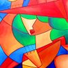 Colorful Cubist Woman Paint By Numbers