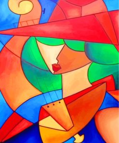 Colorful Cubist Woman Paint By Numbers