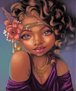 Cute African Girl Paint By Numbers