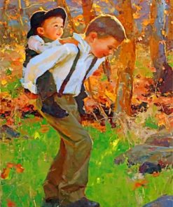 Cute Brothers Family Paint By Numbers