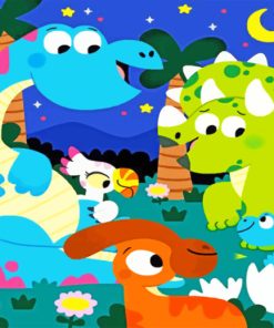 Cute Dinosaur Fun Paint By Numbers