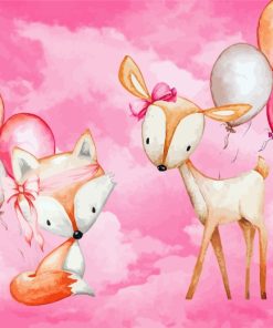 Cute Fox Portrait Paint By Numbers