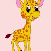 Cute Giraffe Animal Paint By Numbers