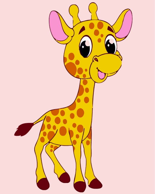 Finalizing Cute Giraffe Animal Paint By Numbers artwork
