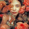 Cute Girl with Squirrels Paint By Numbers