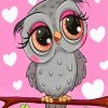 Cute Grey Owl Paint By Numbers for Animal Lovers