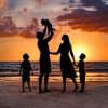 Sunset Family Silhouette Paint By Numbers
