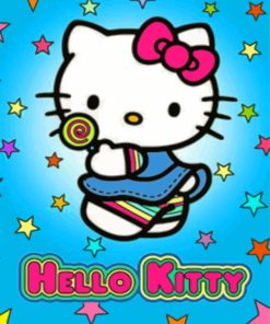 Cute Hello Kitty Cartoon Paint By Numbers
