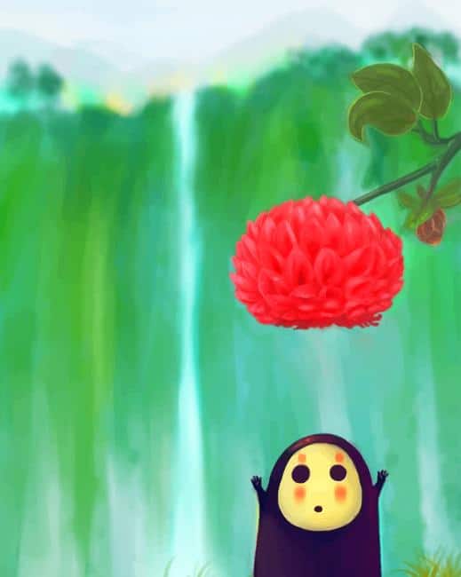 Finalizing Cute Kaonashi Anime Paint By Numbers