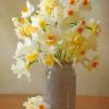 Daffodils in Vase Paint By Numbers