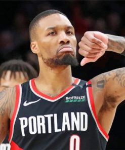 Damian Lillard Basketball Paint By Numbers