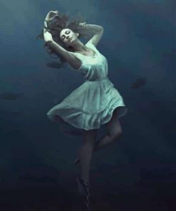 Drowning Woman Seascape Paint By Numbers