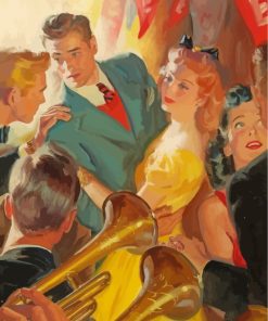 Dancing Retro Party Paint By Numbers