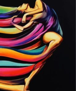 Dancing Colorful Woman Paint By Numbers