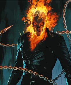 Ghost Rider Thrills Paint By Numbers