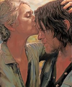 Daryl Dixon and Carol Walking Dead Paint By Numbers