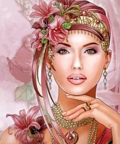 Elegant Ladies Deco Paint By Numbers