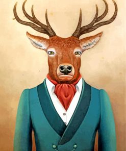 Mr. Deer Charming Outfit Paint By Numbers