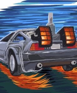 Delorean Movie Car Paint By Numbers