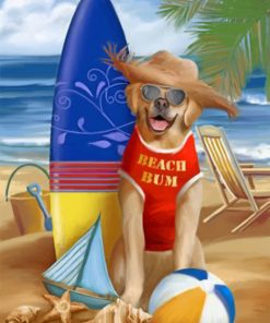 Dog Summer Fun Paint By Numbers