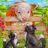 Dogs And Cows Animal Paint By Numbers