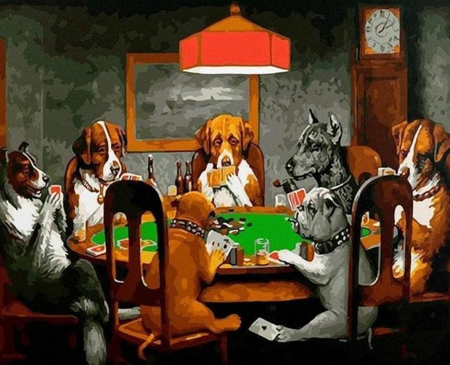 Dogs Playing Poker Paint By Numbers