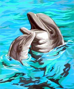 Playful Dolphins Paint By Numbers