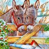 Cardinals and Donkeys Nature Paint By Numbers