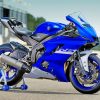 Blue Motorcycle Engines Paint By Numbers