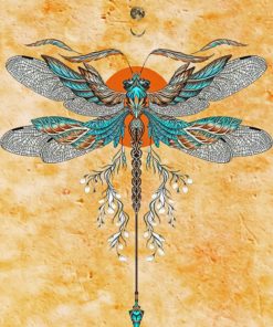 Colorful Dragonfly Insect Paint By Numbers