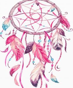 Pink Dream Catcher Paint By Numbers