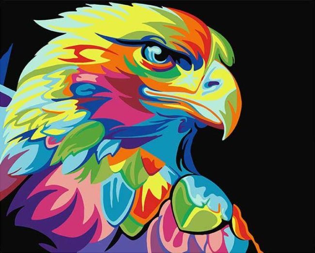 Colorful Eagle Paint By Numbers